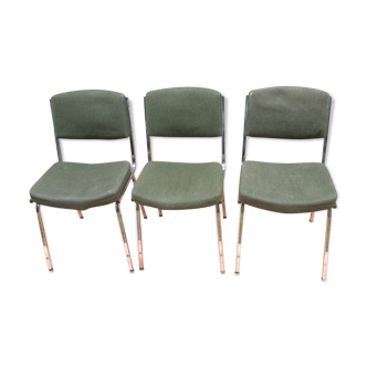 Lot of three chrome chairs