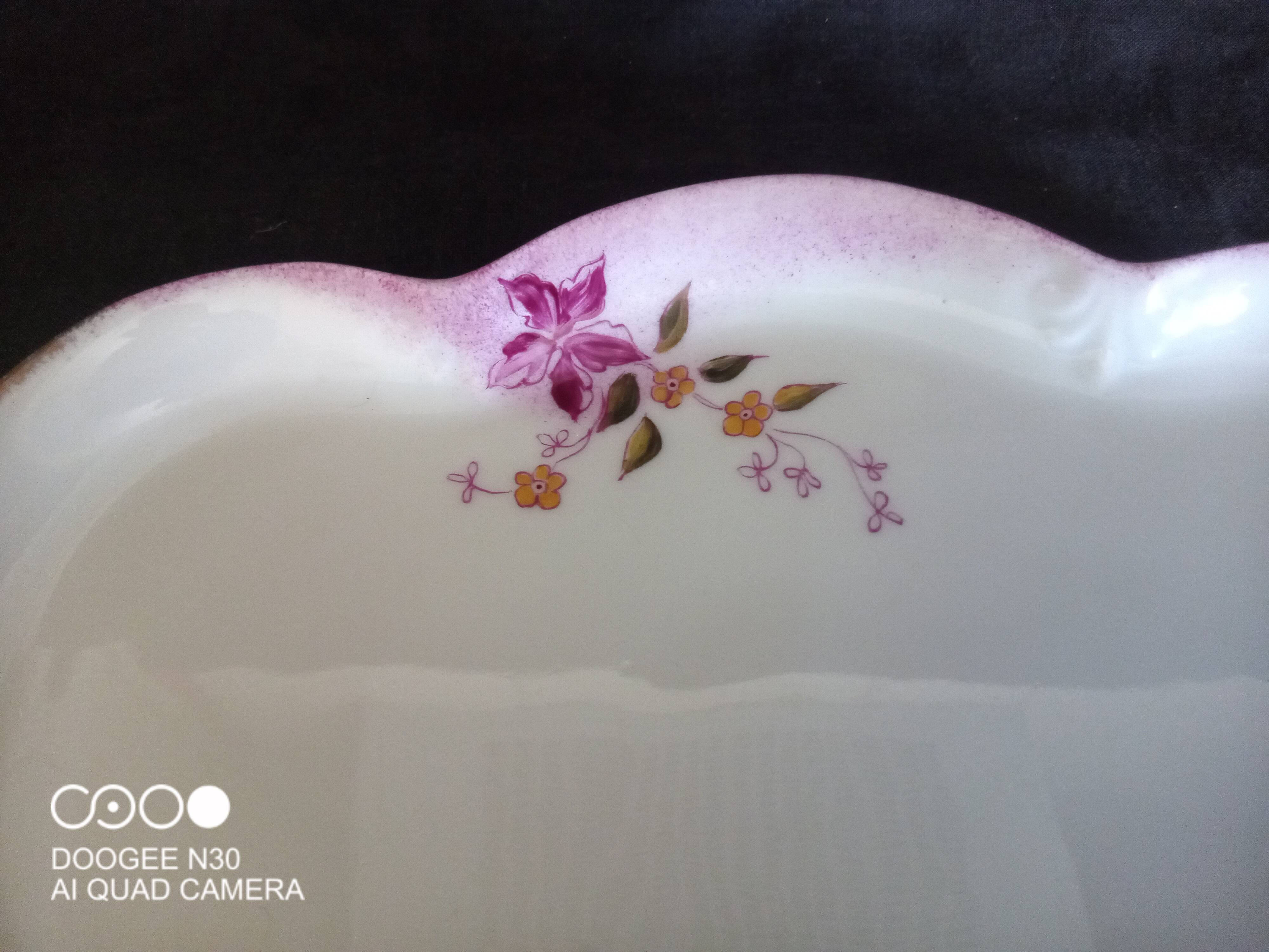 Spirits service for 4 people (6 pieces) in Paris porcelain, signed and numbered