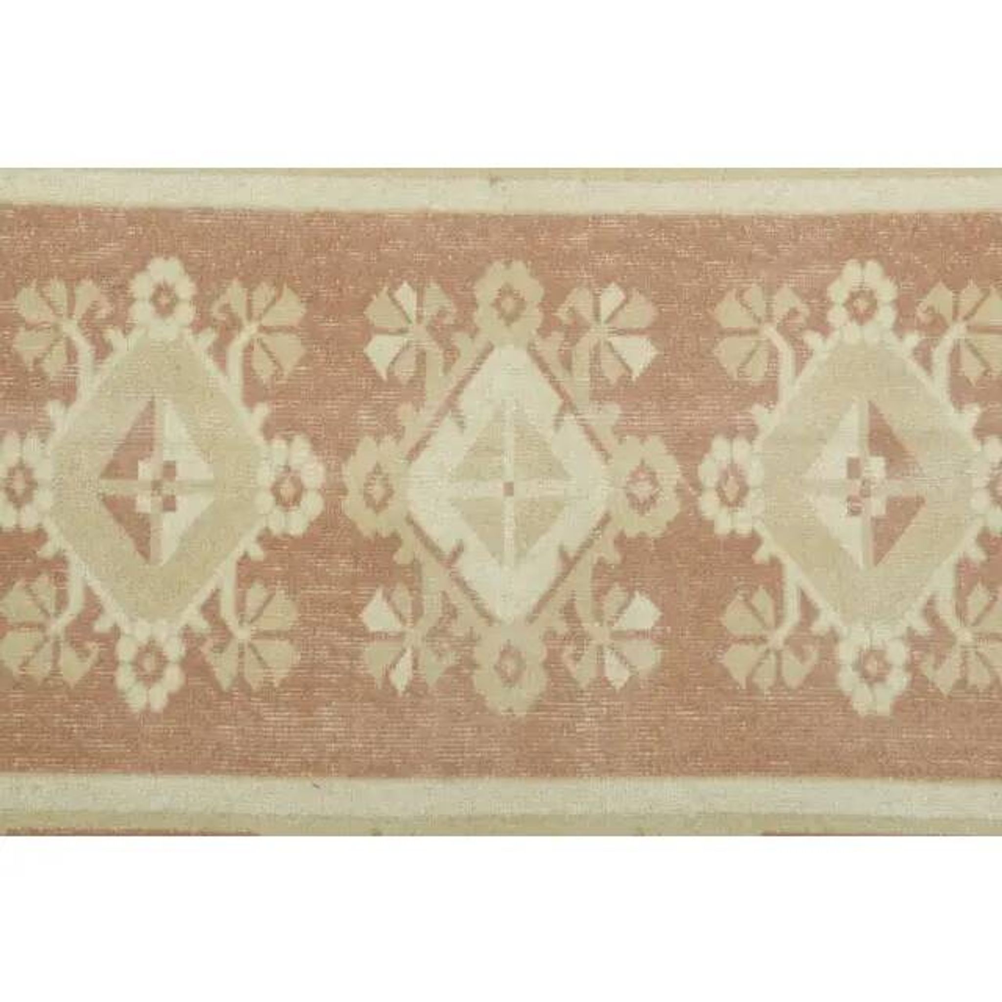 1970s Vintage Turkish Oushak Handmade Wool Cotton Beige Area Rug 153x260