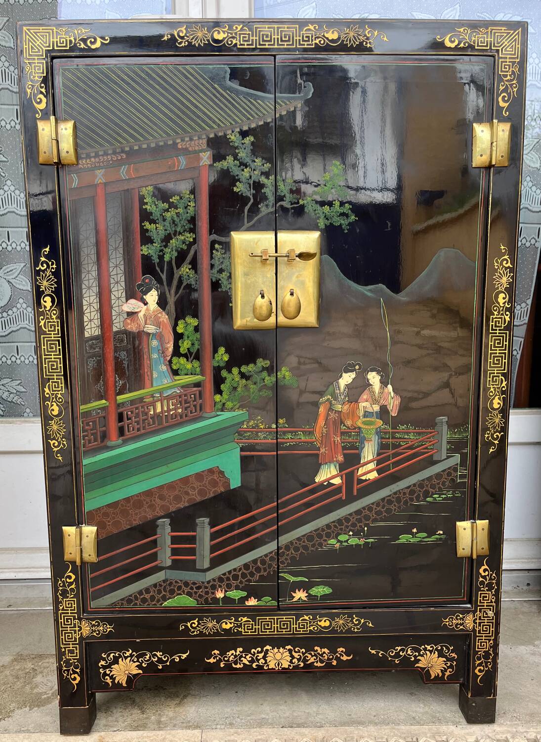 Chinese lacquer sideboard