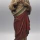 SACRED HEART of Jesus, polychrome plaster religious statue signed 19th century.