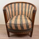 Art Deco Style Barrel Armchair (end of the 20th century)