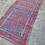 Tapis d'orient ancien fait main persan couloir bidjar 2,17 x 1,08 m