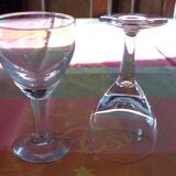 2 vintage liqueur glasses