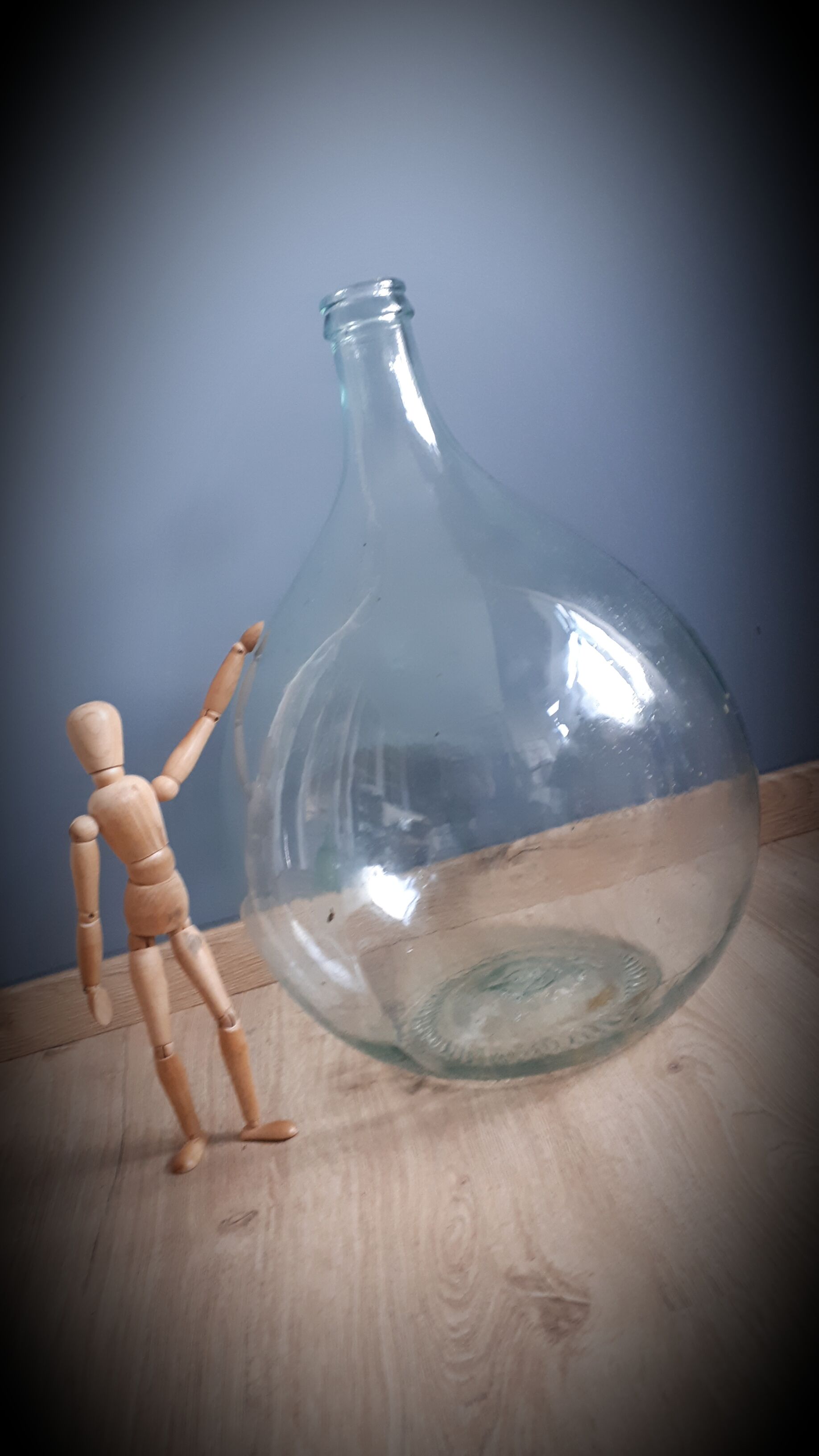Demijohn 25L transparent round