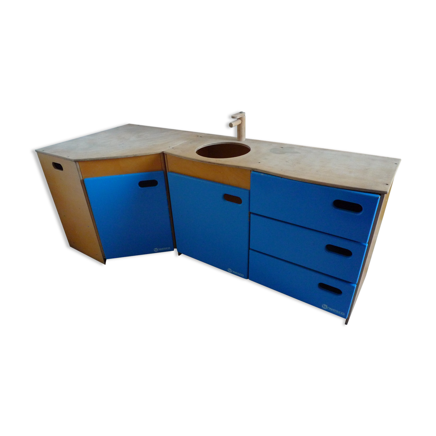 Corner kitchen in wood / dinette brand WESCO, vintage 90s
