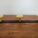 Wall coat hanger-3 metal hooks-Black & Yellow-years 50 rockabilly-vintage French
