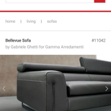Italian leather sofa by Gabrielle Ghetti for Gamma