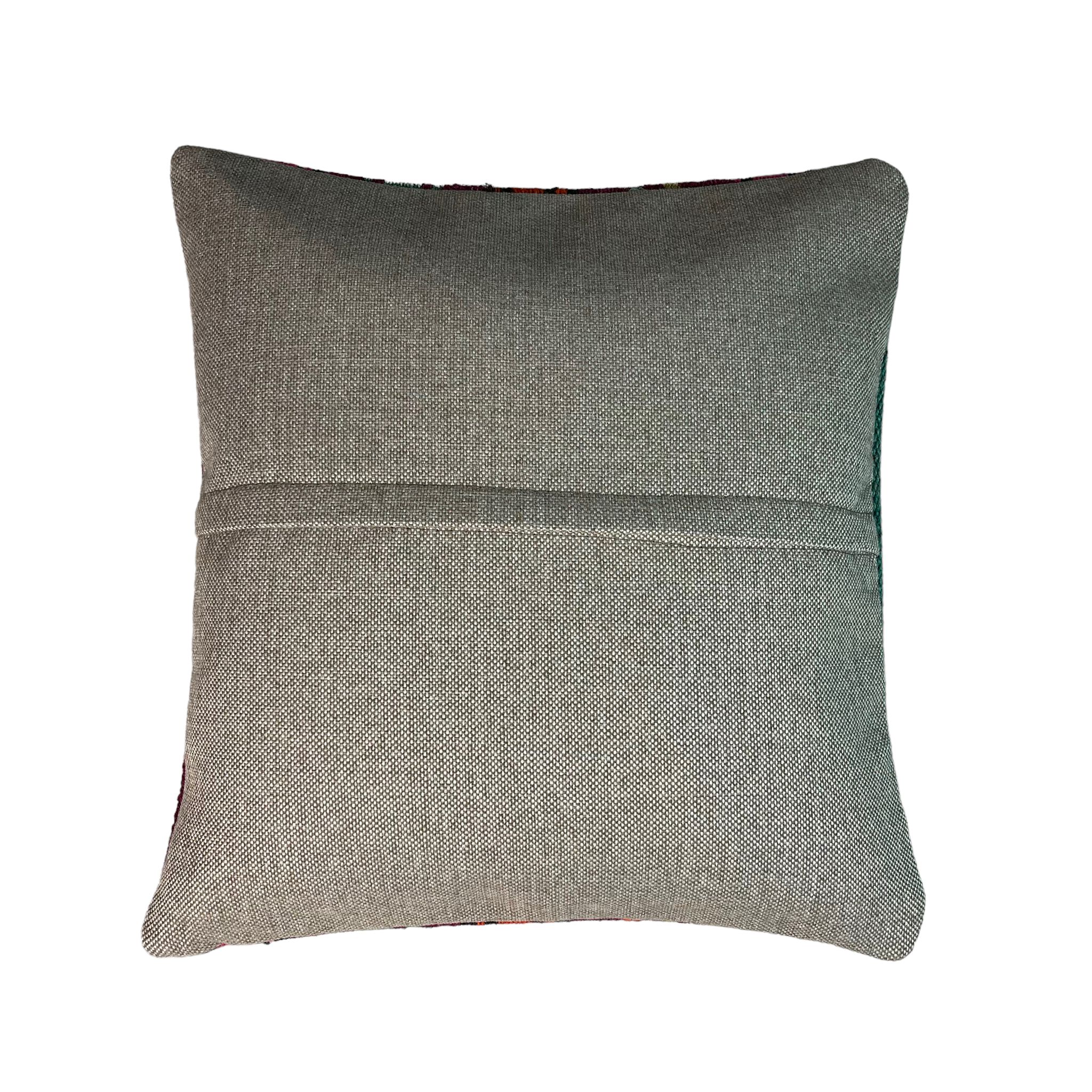 Vintage turkish kilim cushion cover , 40 x 40 cm