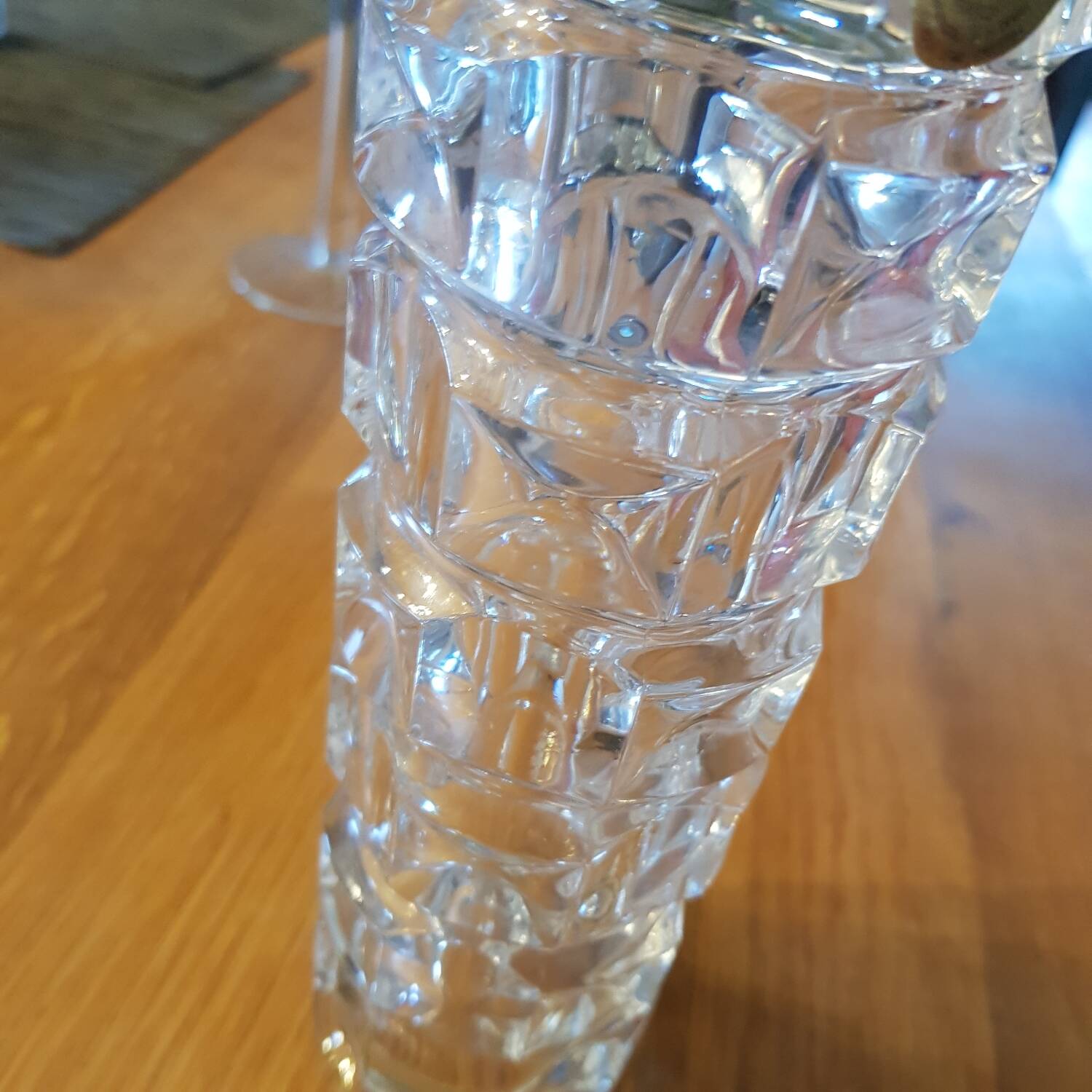 70s crystal vase