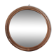 Round rattan mirror