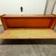 Meuble bar artisanal en bois et céramique orange 1970