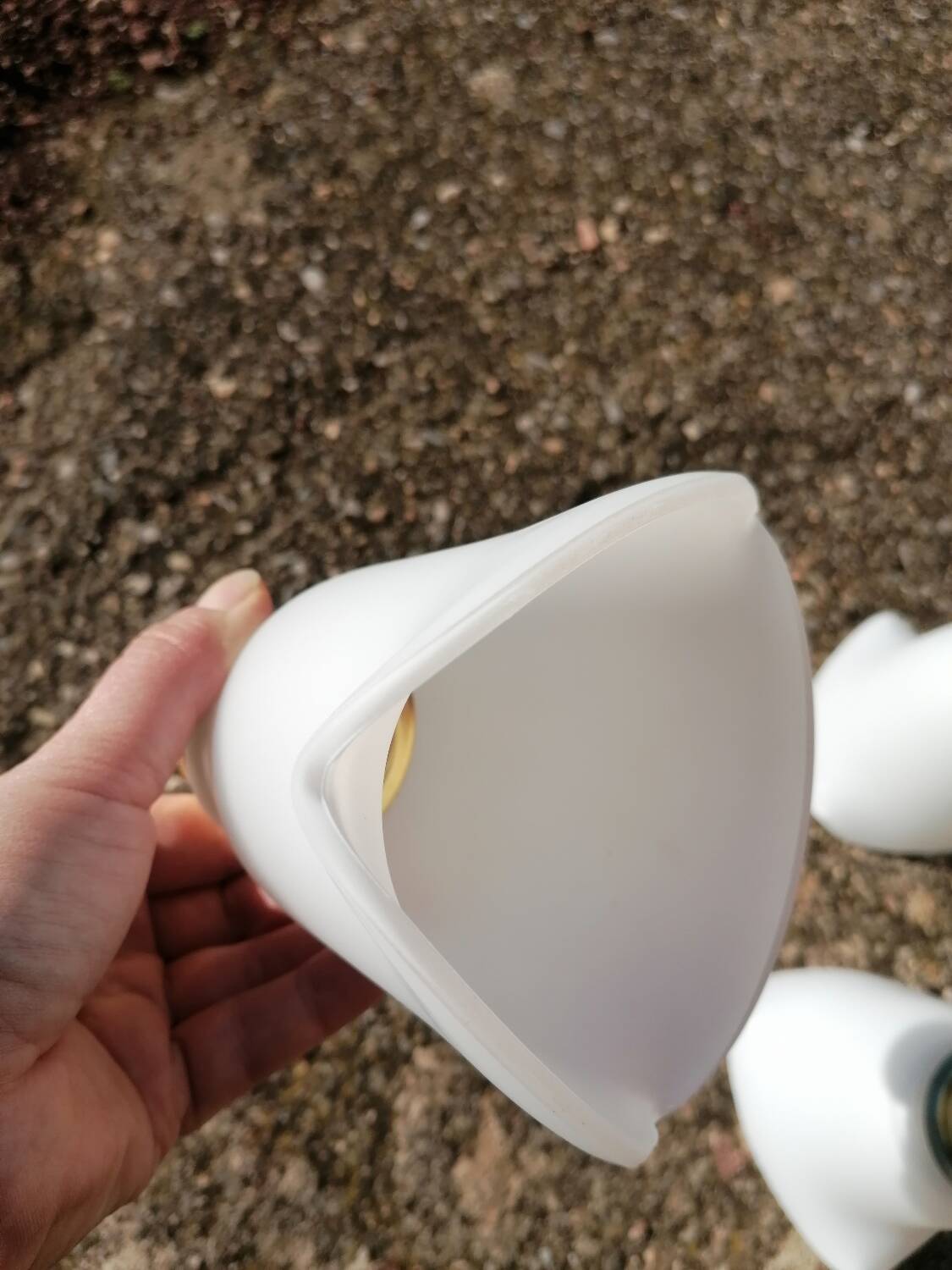 Set of 3 vintage glass hanging tulips