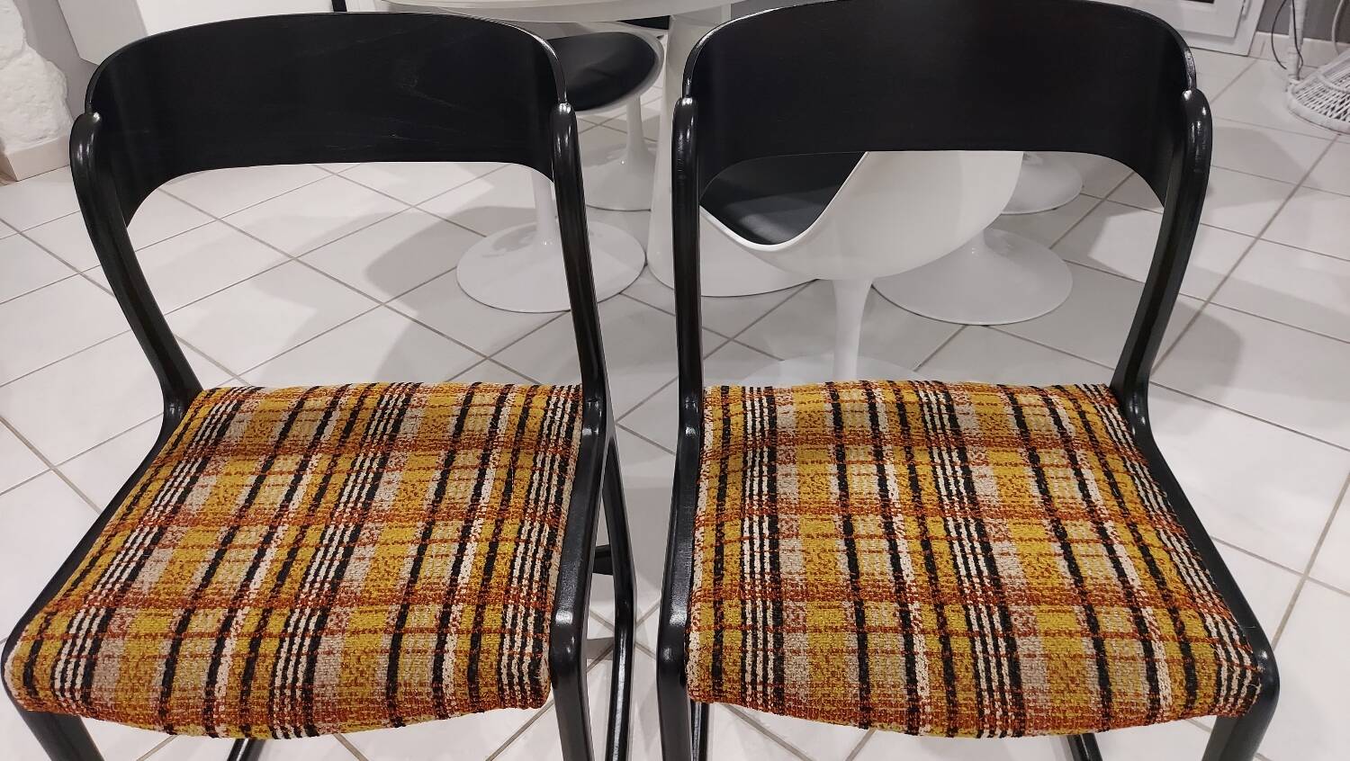 Pair of Baumann Sleigh model chairs, 1970