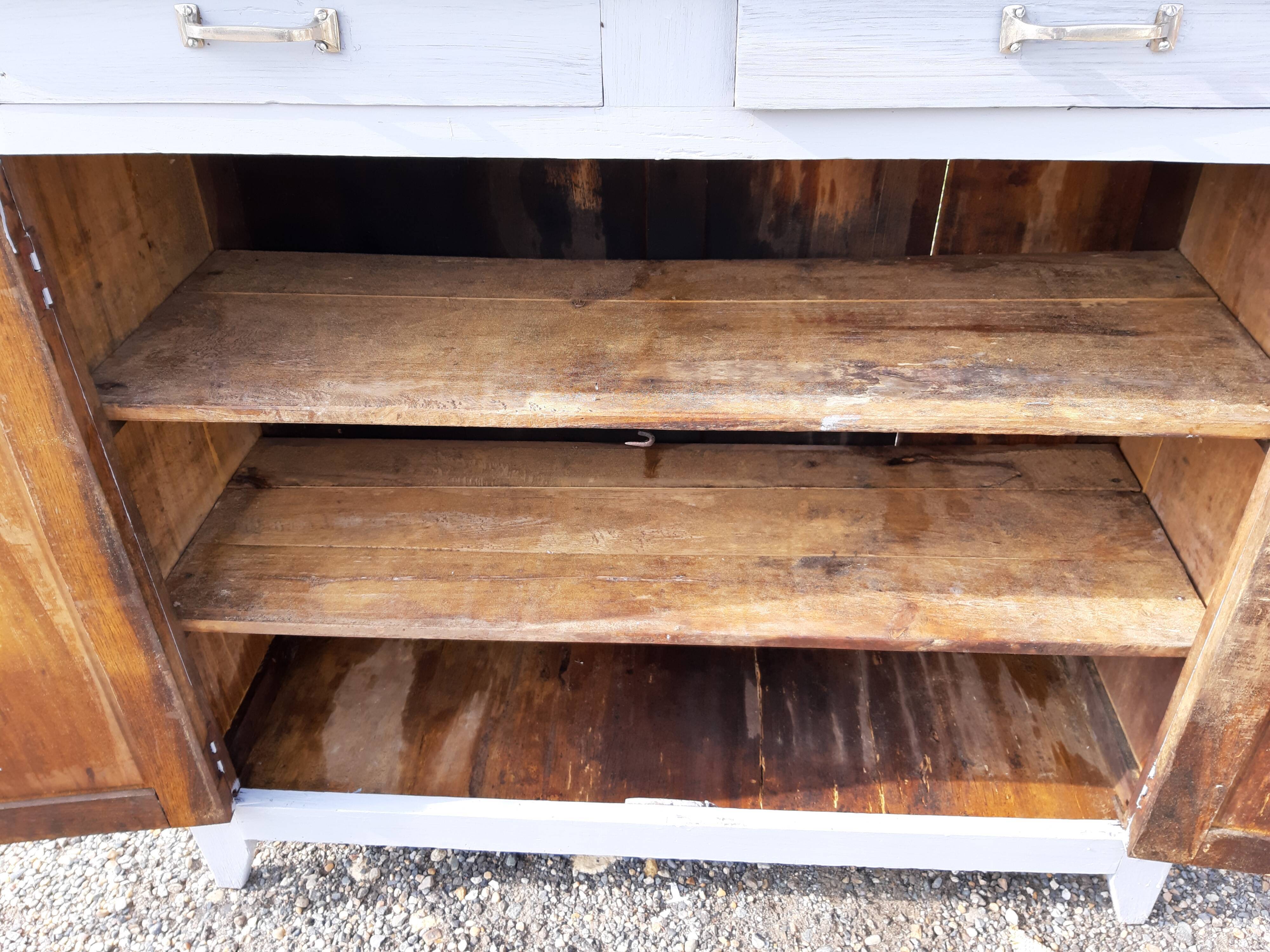Parisian buffet in old grey ceruse pine