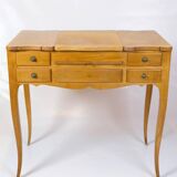Vanity With Bulit In Drawers & Mirror Made In Light Mahogany From 1920s
