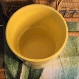 Yellow cachepot vase