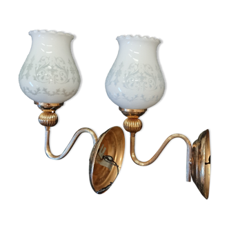 Pair of antique wall lamps