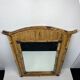 Midcentury palm regency bamboo rattan pencil reed mirror