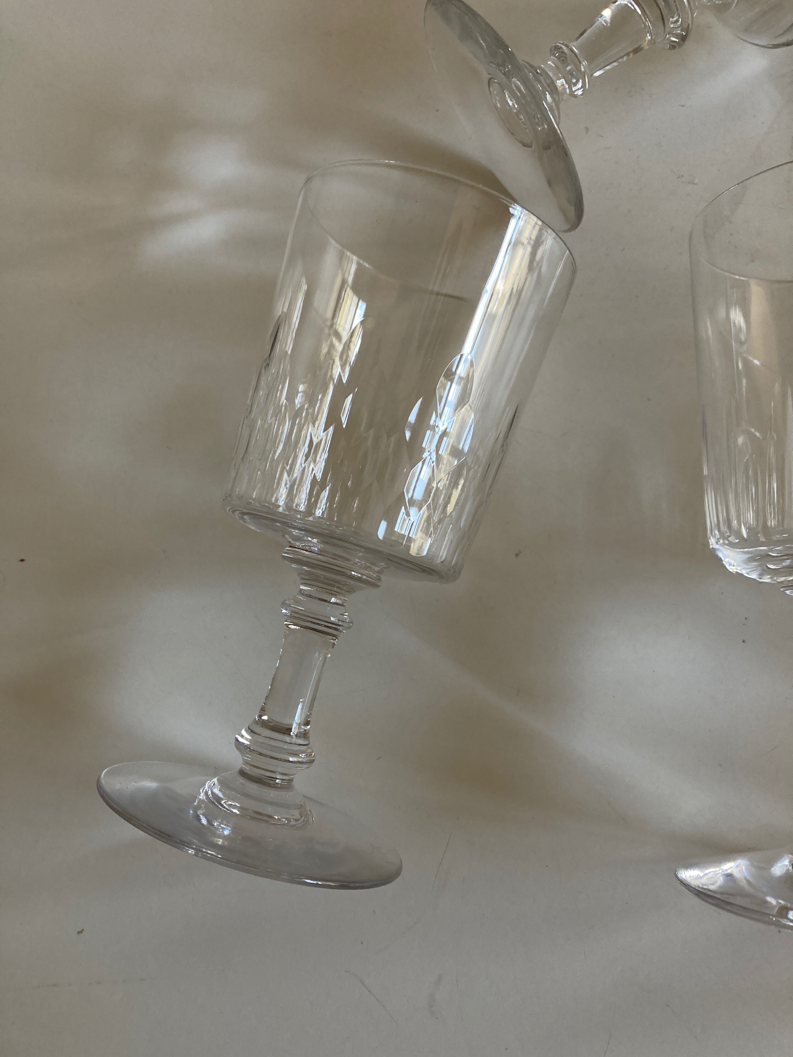Set of 6 glasses water in crystal Baccarat 19th