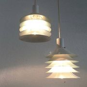 Danish mid-century lamellar suspensions by Lyfa, 1960s, set of 2.