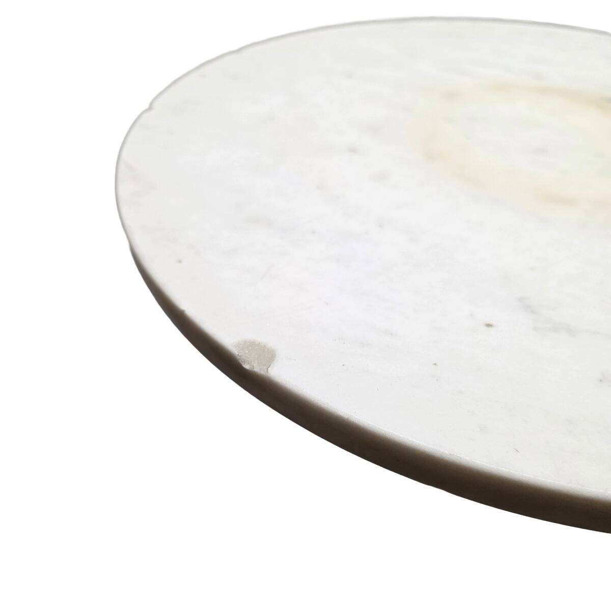 Antique French Cast Iron Side Table with marble top, circa 1890