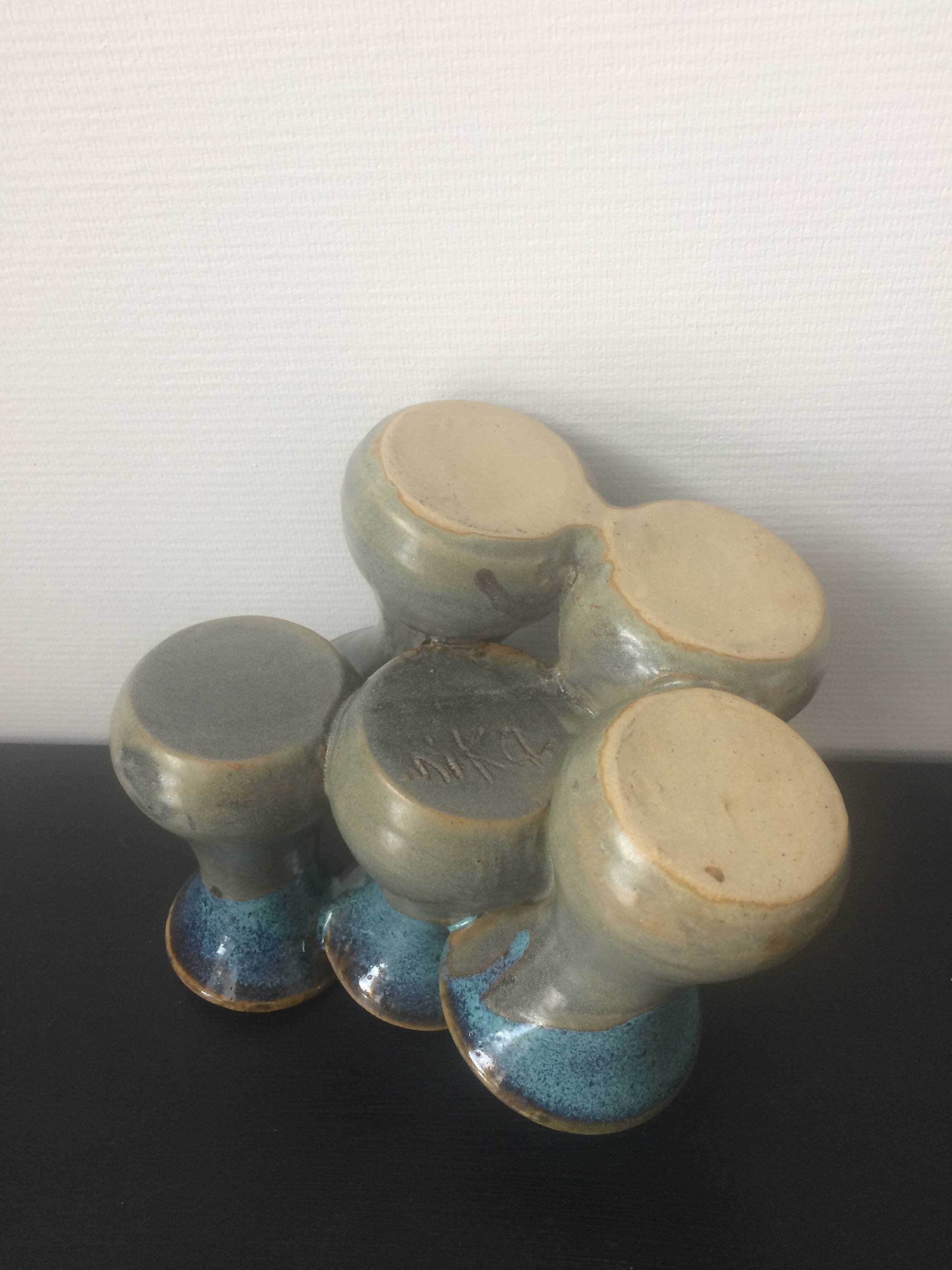 Ceramic vase signed Nika