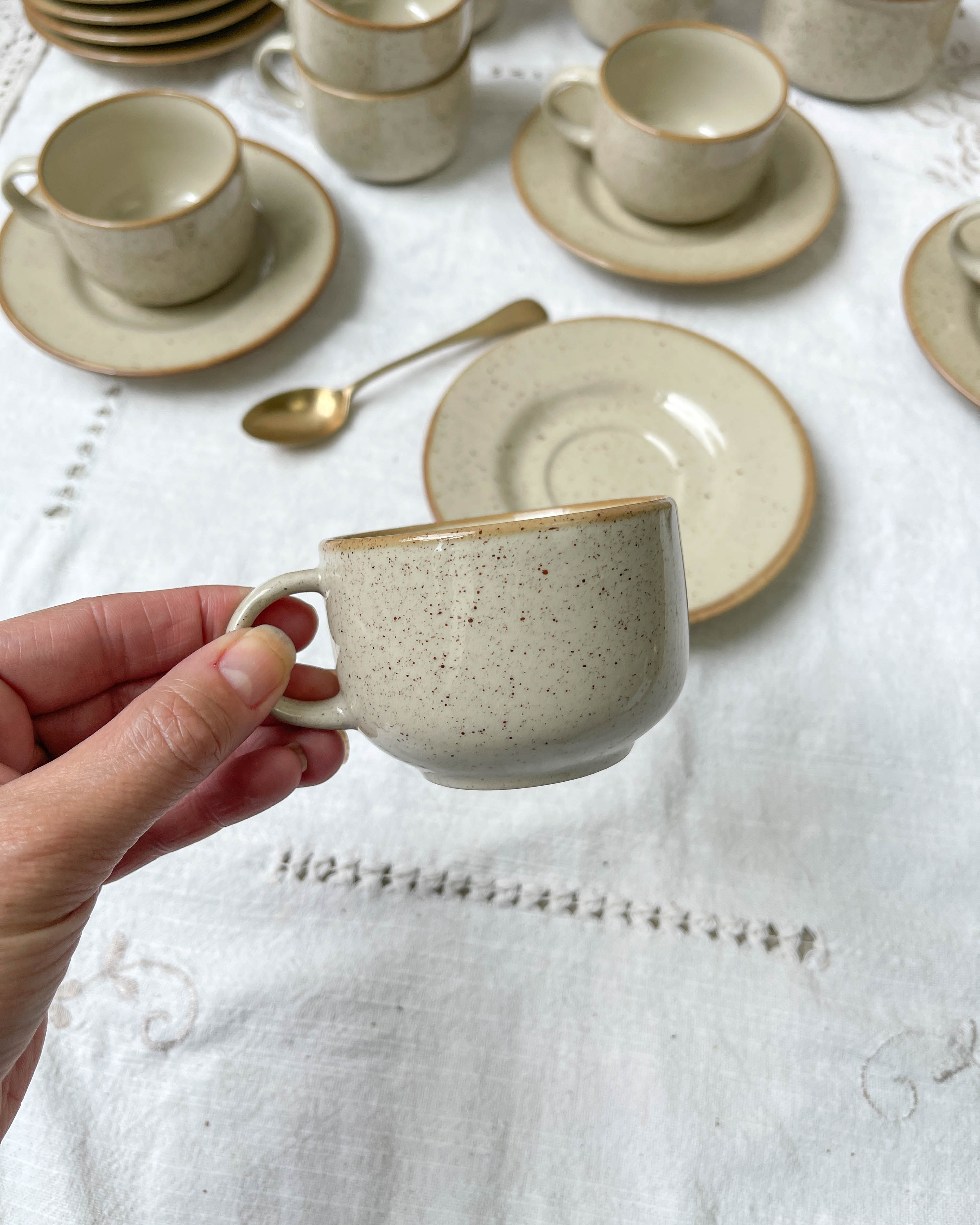 Speckled sandstone coffee service