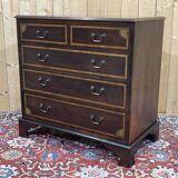 English chest of drawers from the 1950s in mahogany