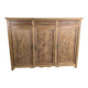 Large solid pitch pine sideboard, 206 x H150 cm, unique piece