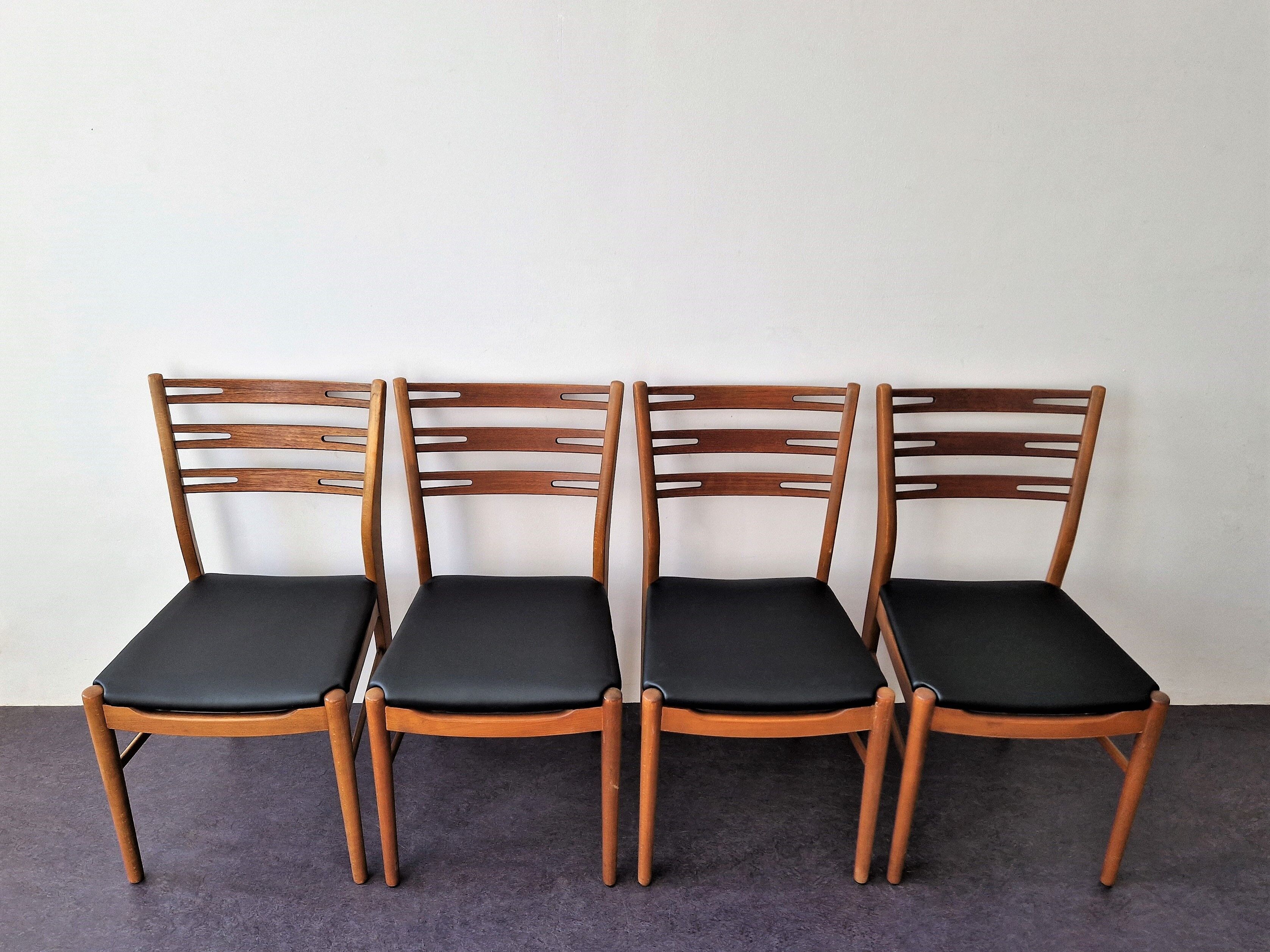 Set of 4 dining chairs in teak for Farstrup Møbler, Denmark 1960's