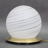 Lampe de table globe en verre, Italie années 1980