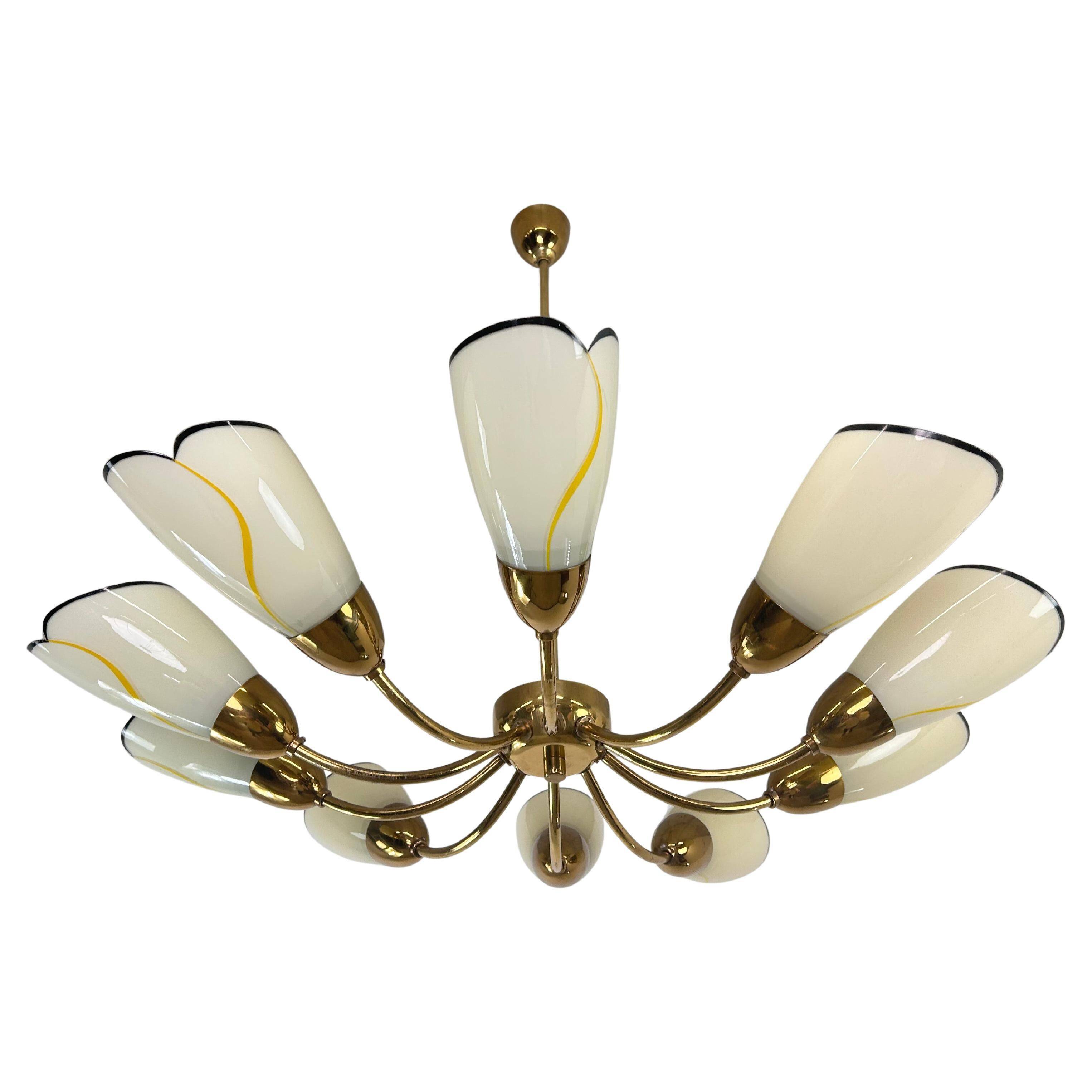 Modern mid-century chandelier by Instala Děčín.