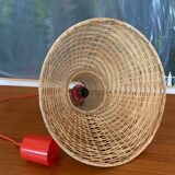 Vintage rattan hanging lamp