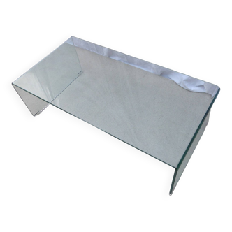 Curved glass living room table L. 110