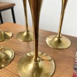 Brass champagne flutes