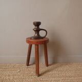 Vintage ceramic hand candle holder handmade pottery Scandinavian country spirit japandi