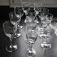11 Arques crystal water glasses with an original square shape