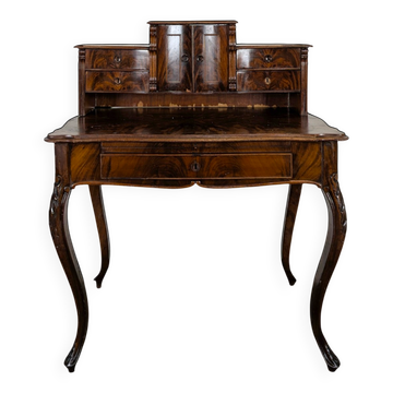 Petit bureau bonheur du jour en acajou