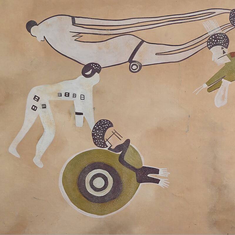 Tassili Rock Painting, signed G. Le Poitevin – 1960