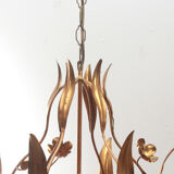 1970s Regency golden ceiling lamp