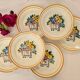 Set of 6 plates manufactured French HBCM