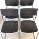 Chrome chair in gray fabric, Italy 1970s