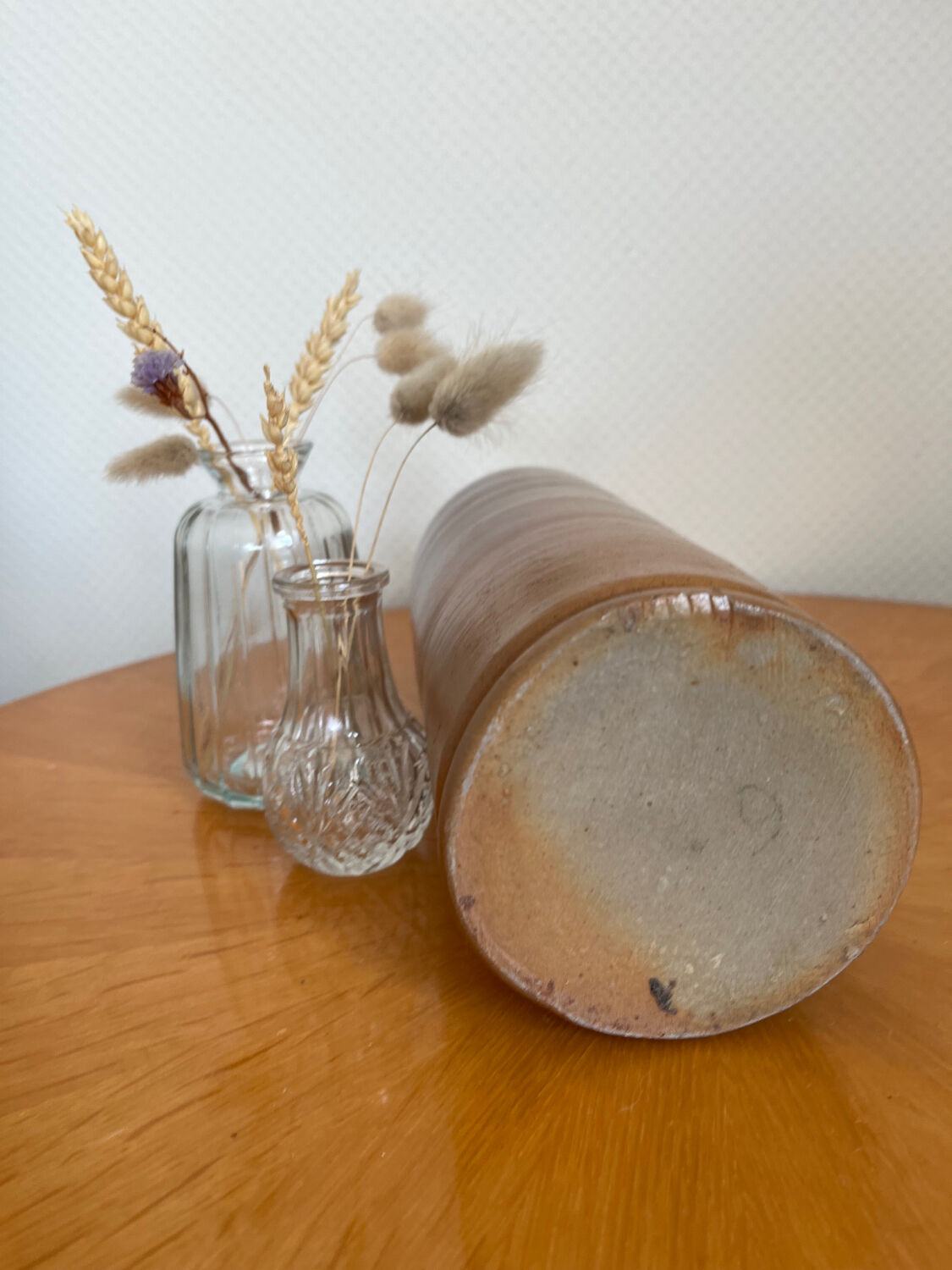 Vintage brown stoneware bottle