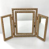 Vintage triptych mirror 1950