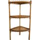 Etagère d'angle rotin