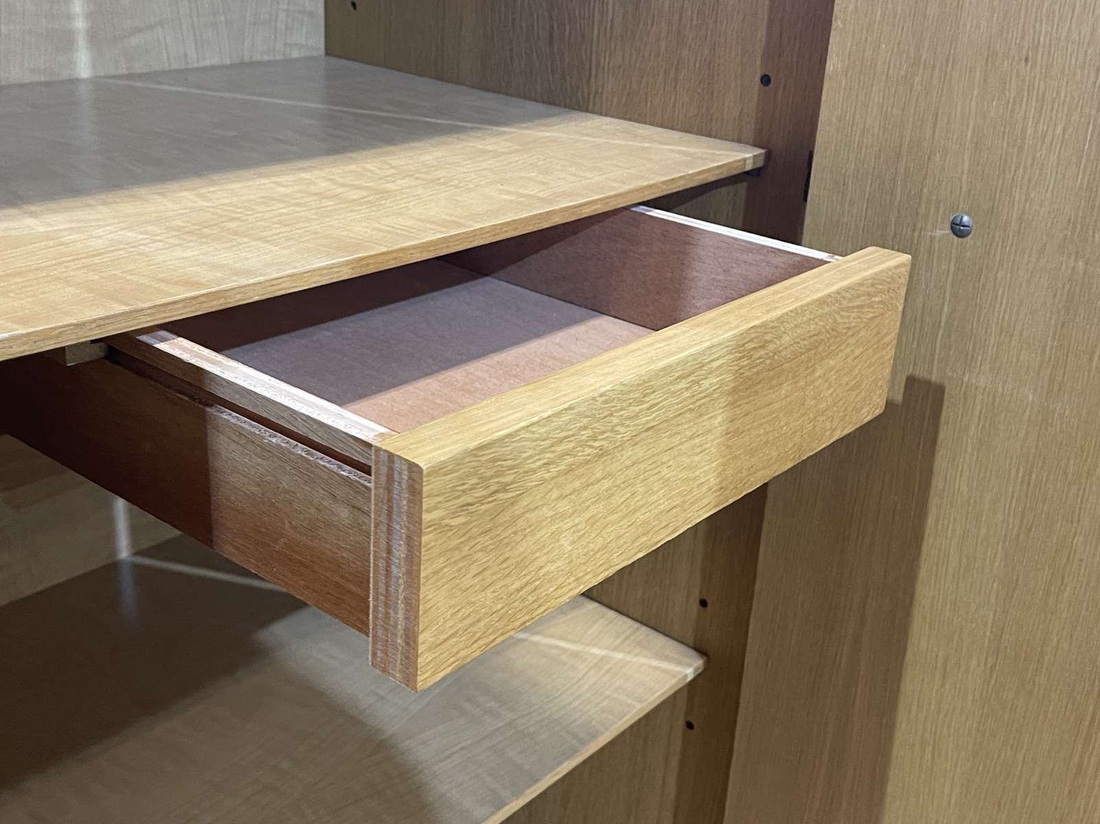 Wardrobe in bamboo and oak from the 1960s