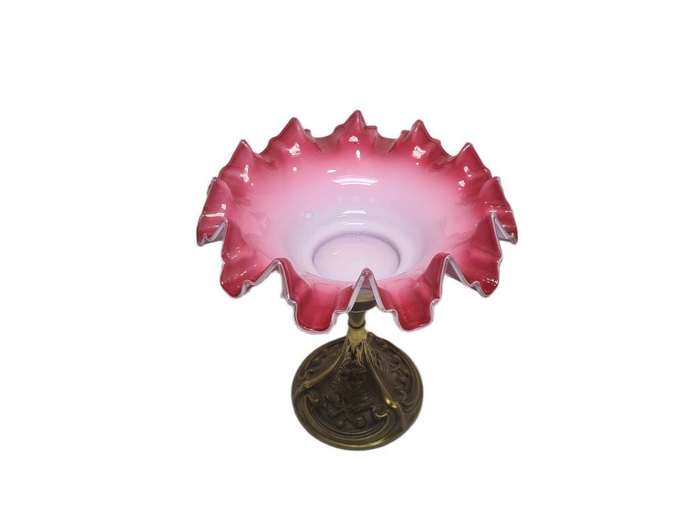 Art Nouveau crystal bowl on stand from WMF, 1890s