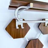 Large Vintage Scandinavian Teak Coat Rack