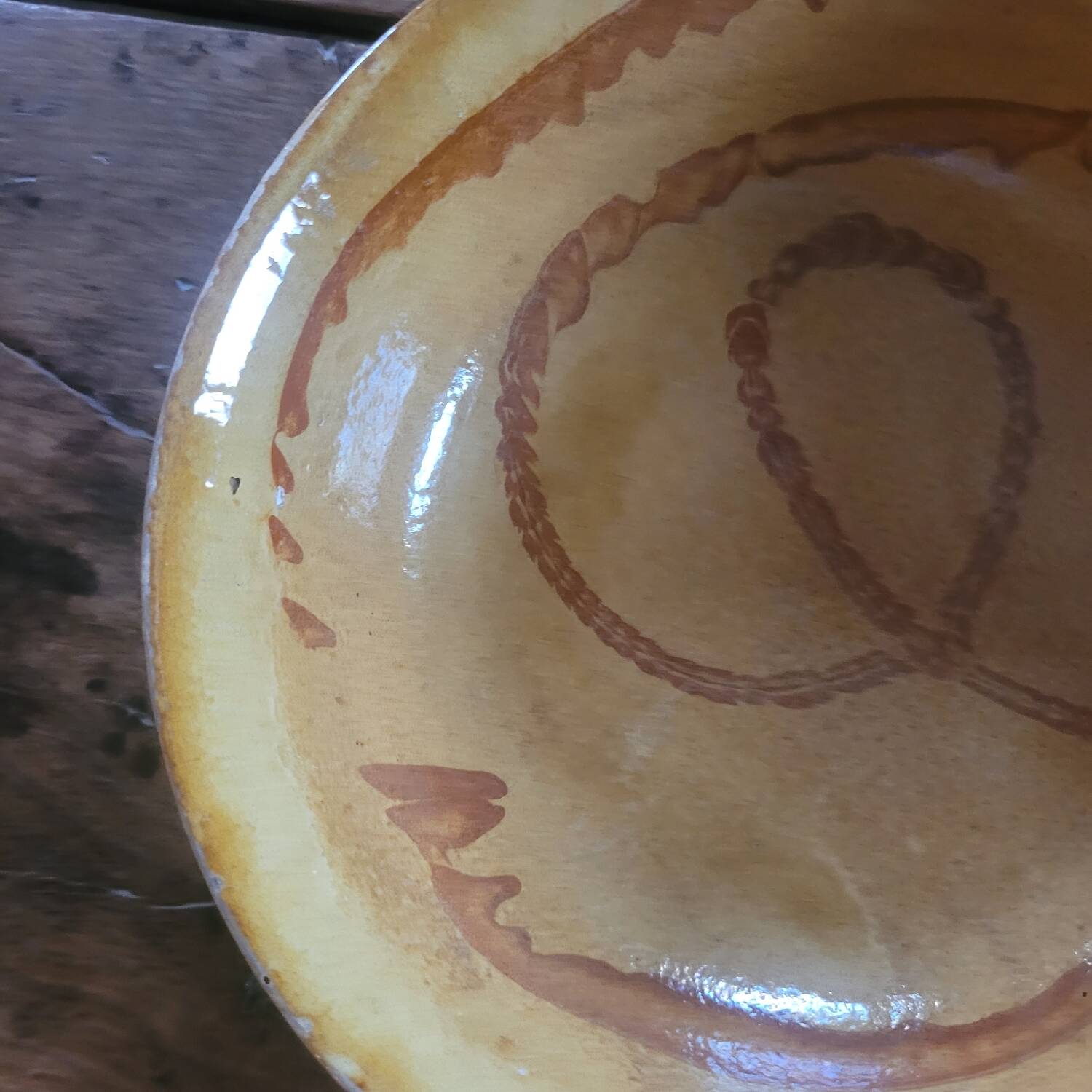 Two rustic glazed earthenware salad bowls, French craftsmanship, circa 1